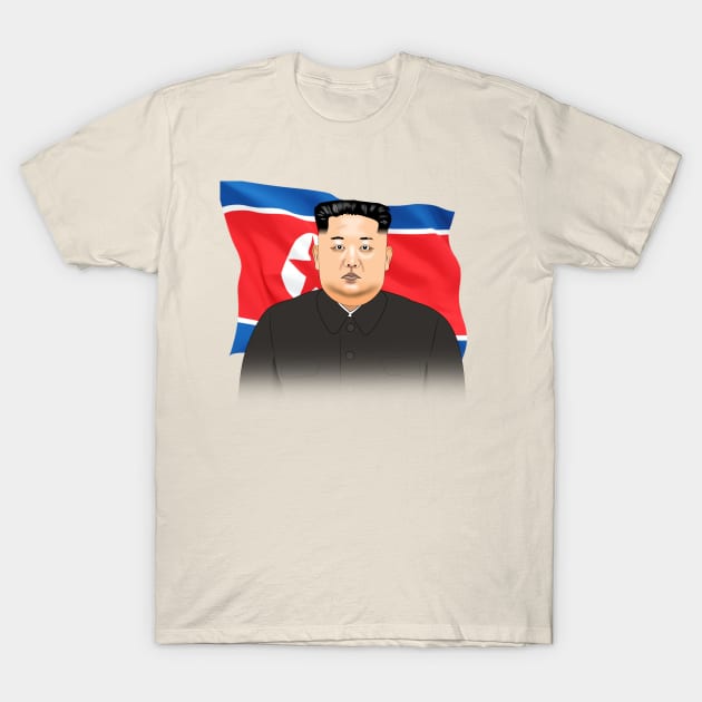 Kim Jong Un T-shirt plain T-Shirt by Elcaiman7